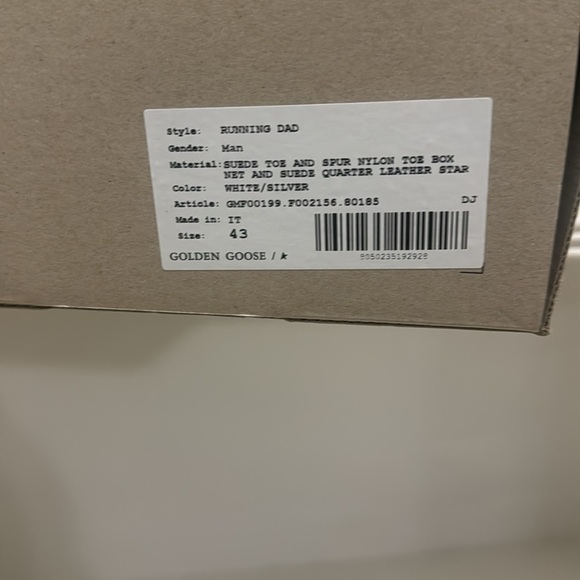 Running Dad Star Mens shoe size 43 (10) US White/Silver - Picture 13 of 16